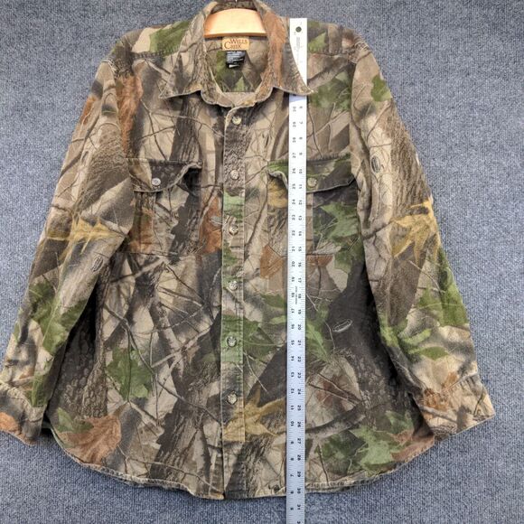 Wells Creek Men's Button-Up Hunting Shirt Camo XL Hardwood Greens Outdoor - Picture 9 of 11